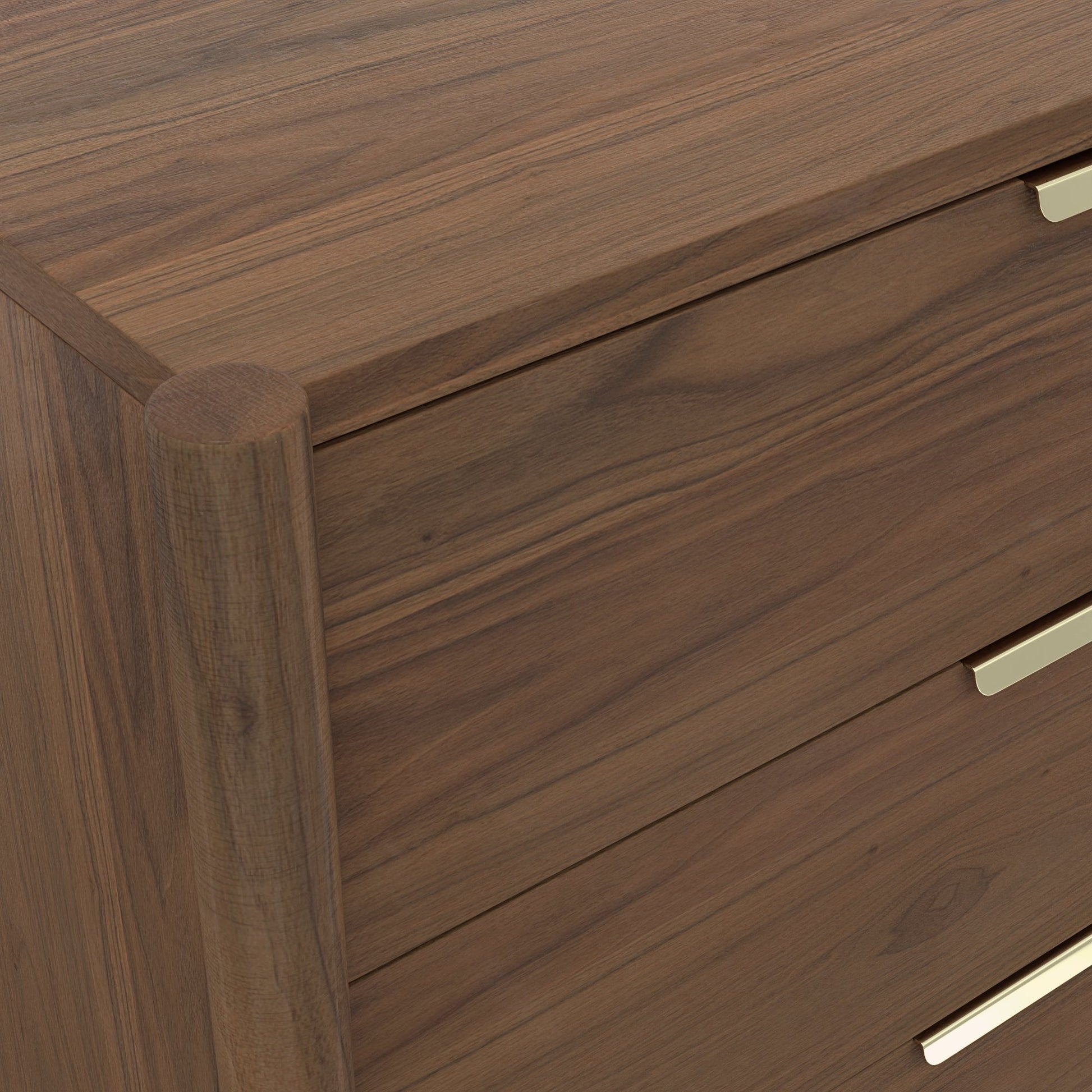 Elegant Sinclair Chest – Walnut Finish with Spacious Drawers
