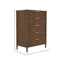 Elegant Sinclair Chest – Walnut Finish with Spacious Drawers