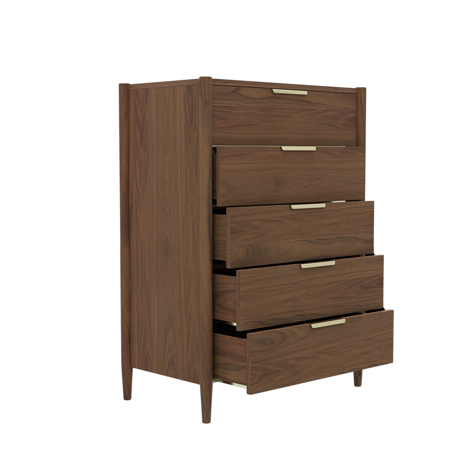 Elegant Sinclair Chest – Walnut Finish with Spacious Drawers