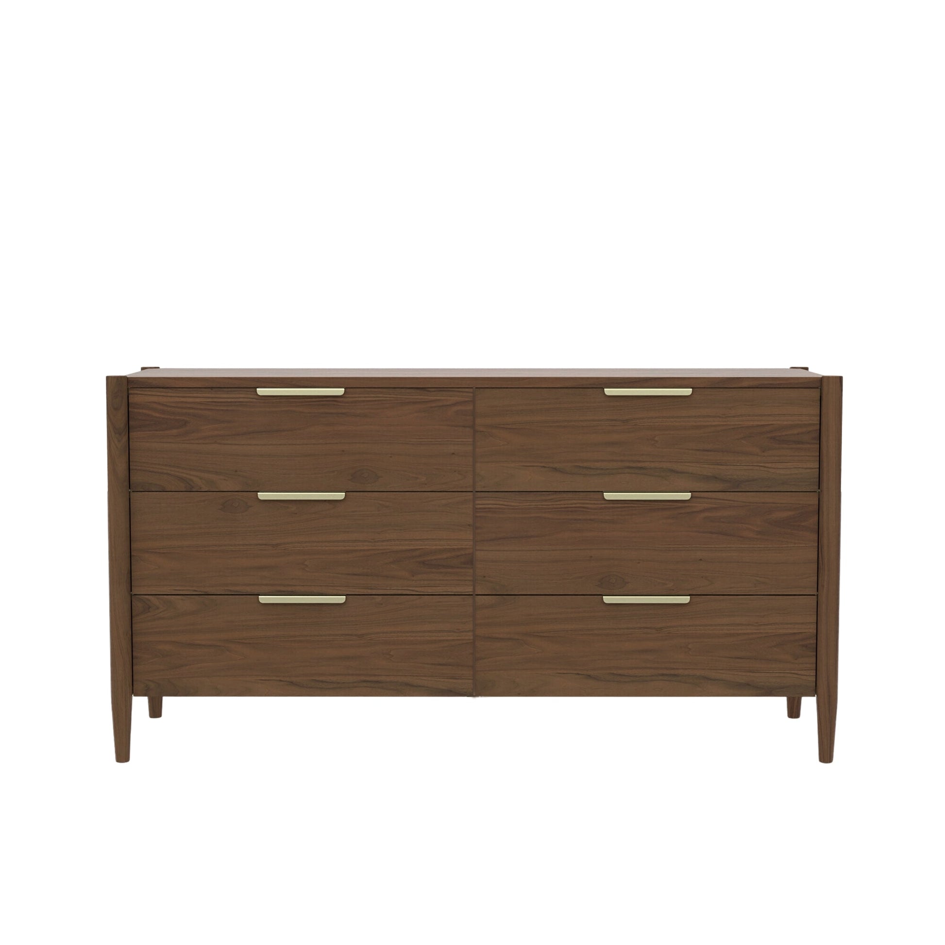 Elegant Sinclair Walnut Dresser with Soft-Close Drawers