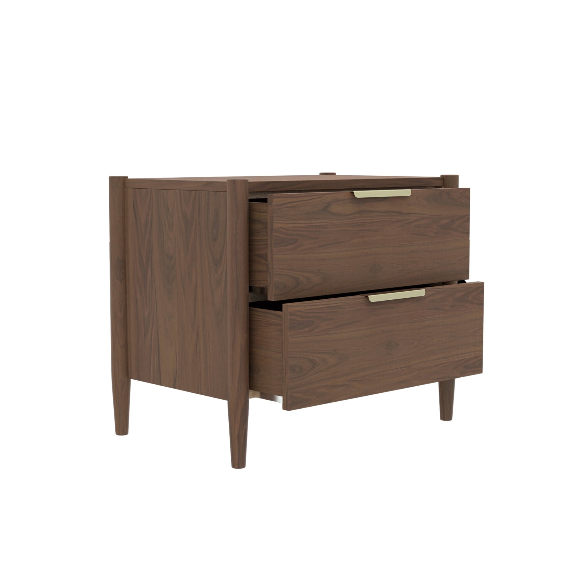 Elegant Sinclair Nightstand in Rich Walnut Finish for Bedrooms
