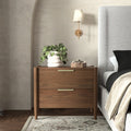 Elegant Sinclair Nightstand in Rich Walnut Finish for Bedrooms