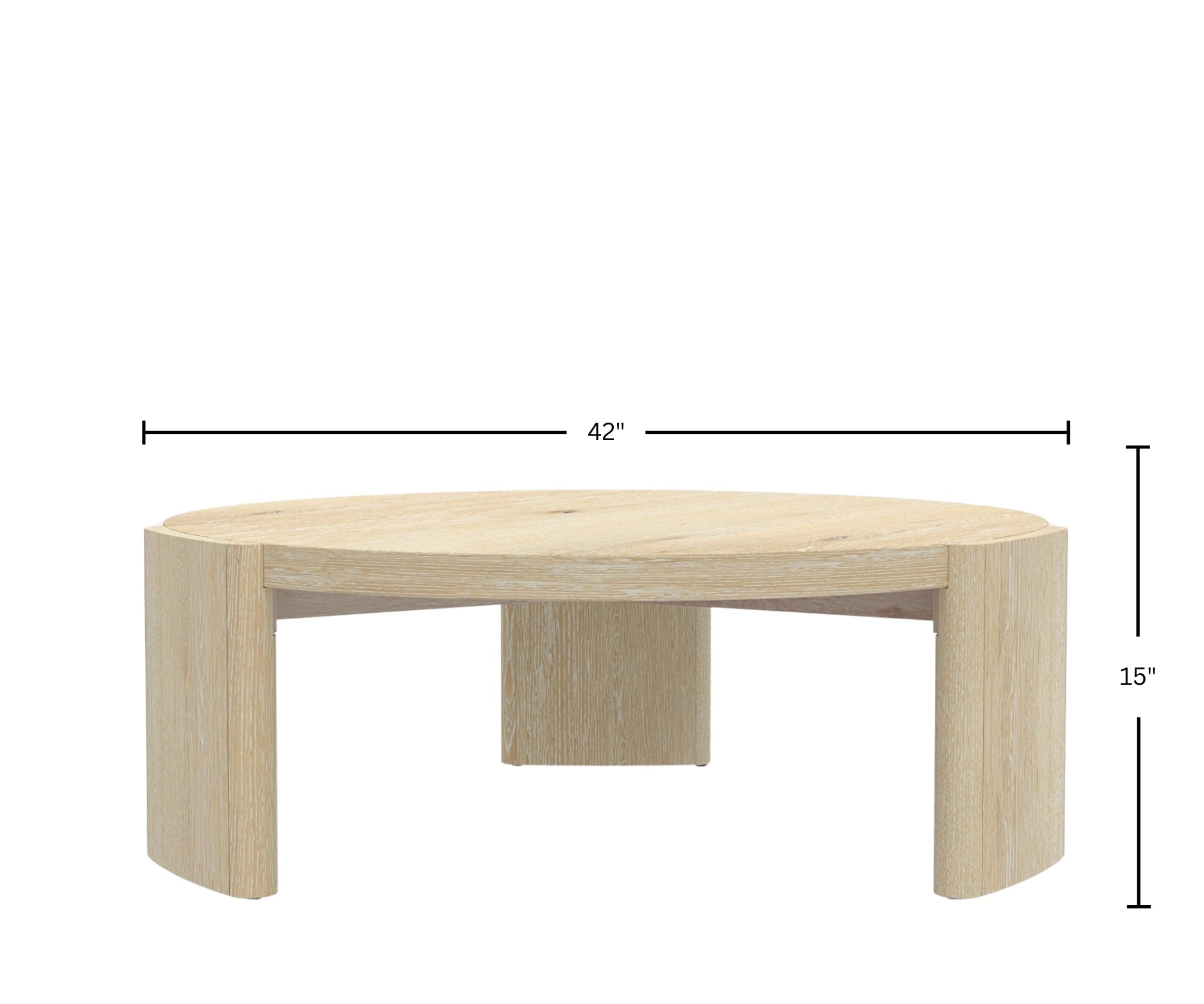 Sloane 42" Round Coffee Table Driftwood