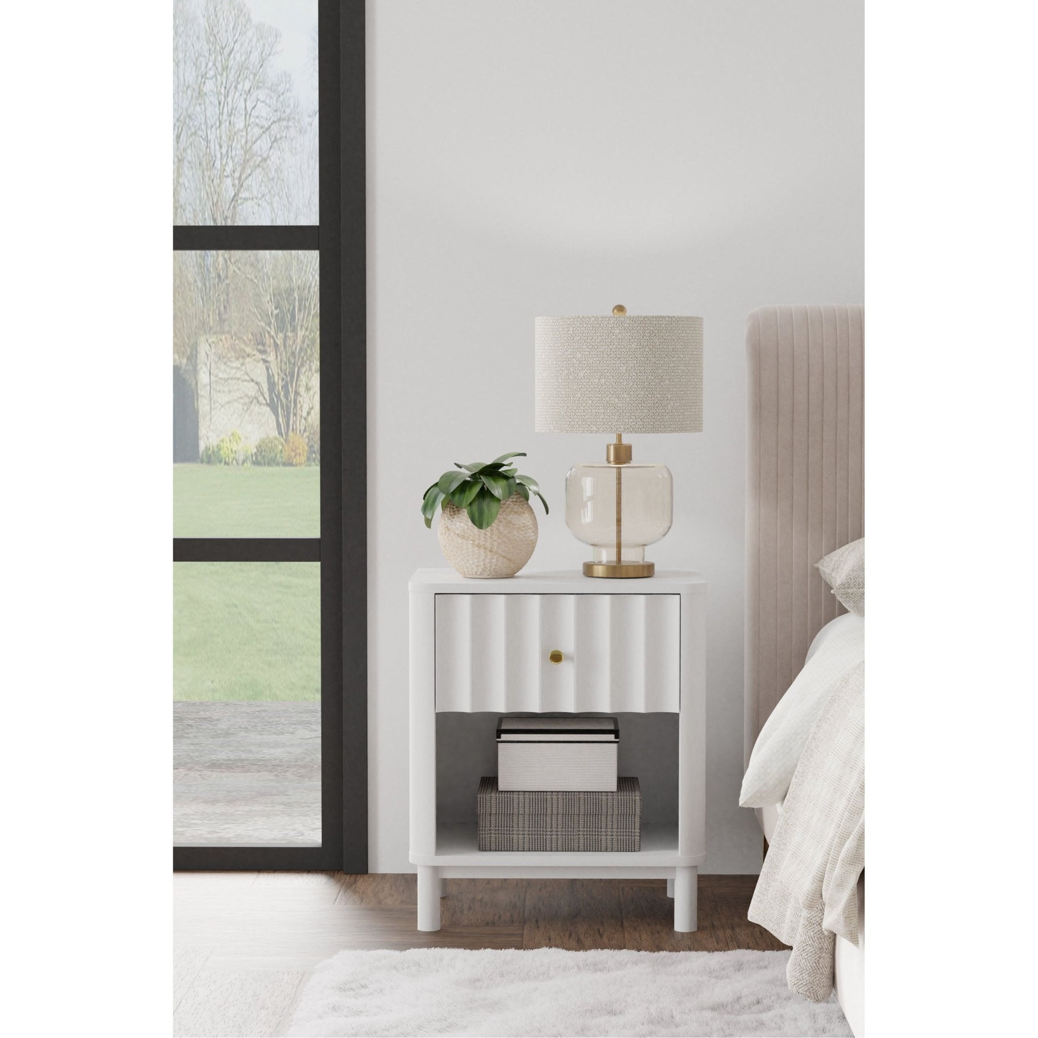 Stapleton White Nightstand