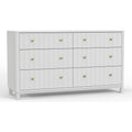 Stapleton White 6 Drawer Dresser