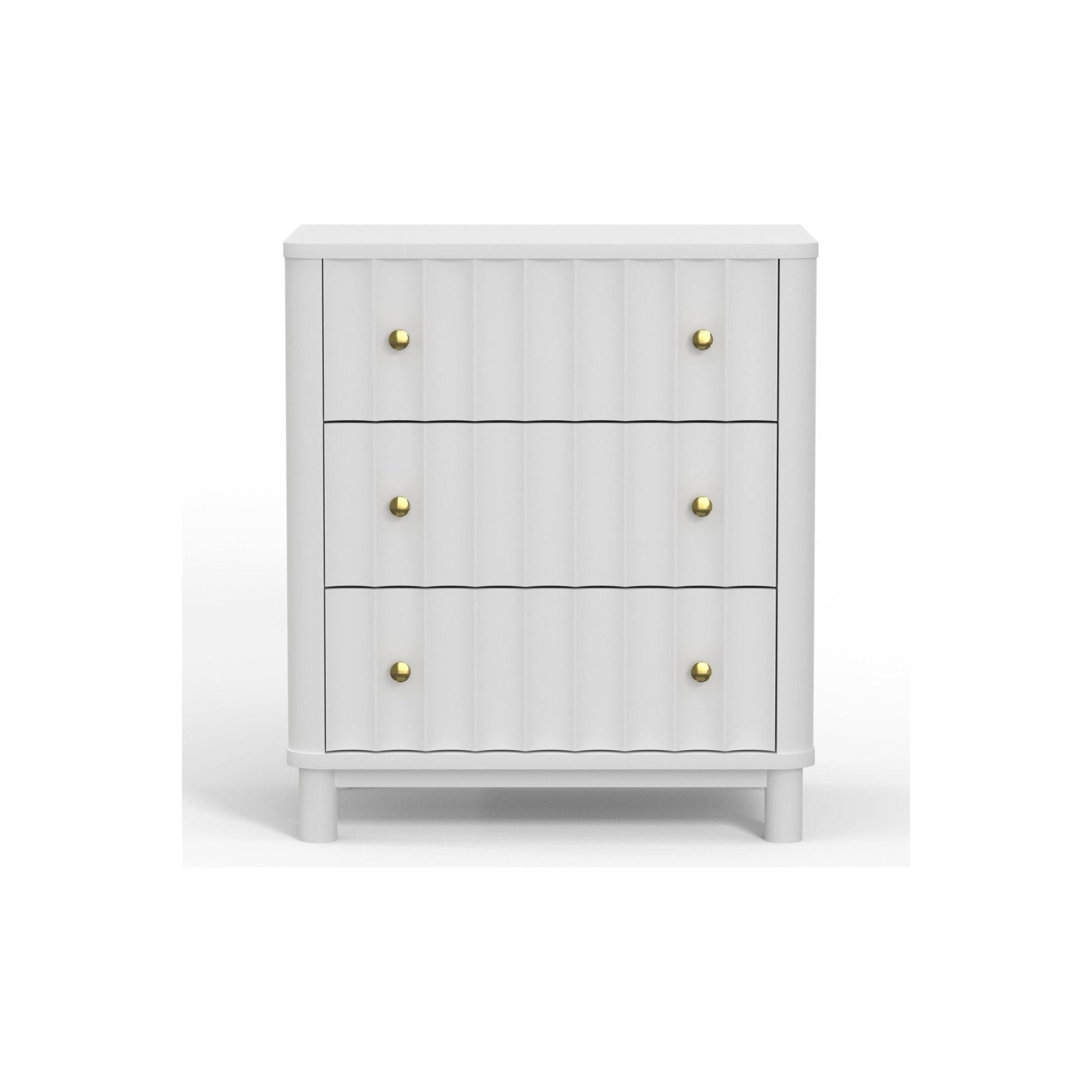 White 3 Drawer Small Chest