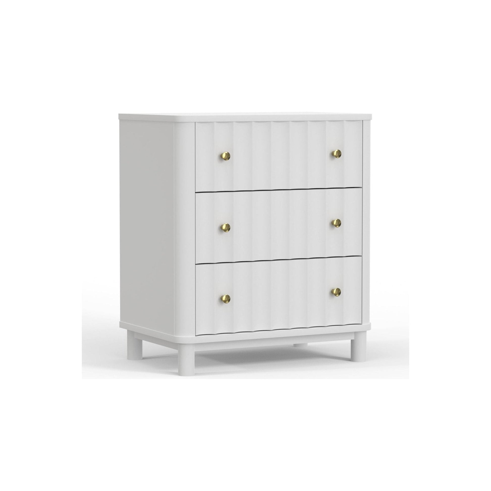 White 3 Drawer Small Chest