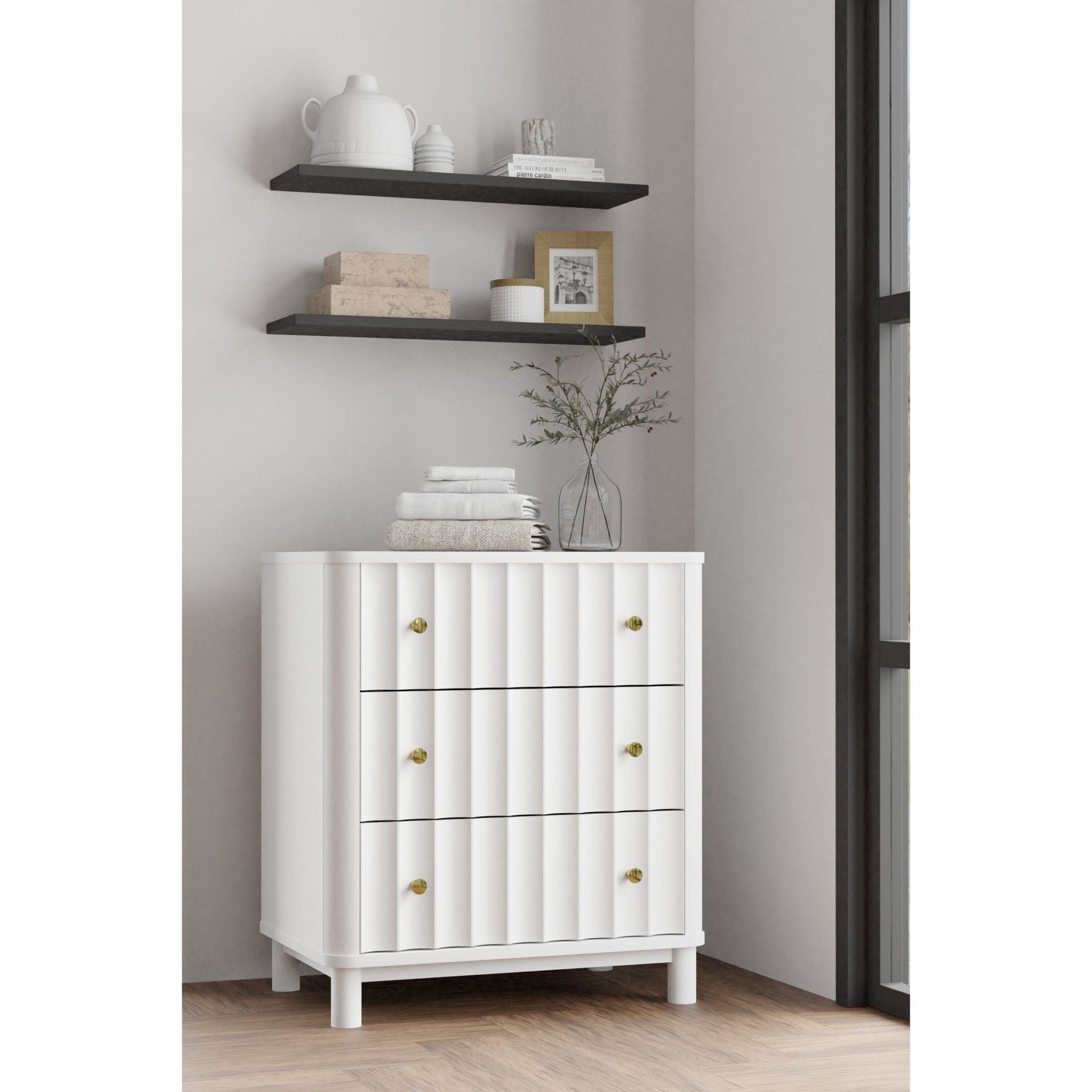 White 3 Drawer Small Chest