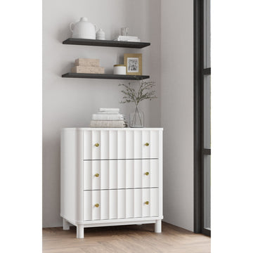 White 3 Drawer Small Chest
